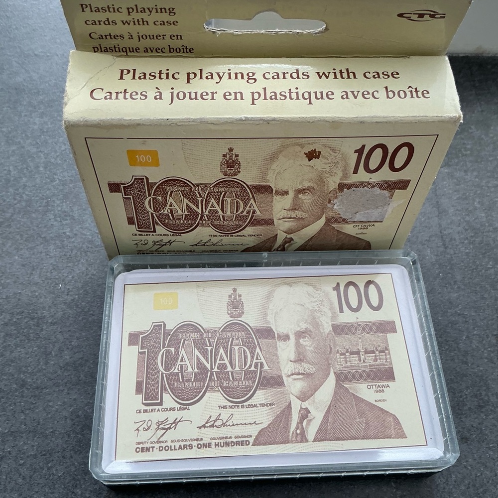 NEW! $100-Bill Print Deck of Playing Cards